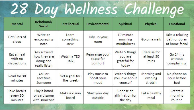 28 Day Wellness Challenge 